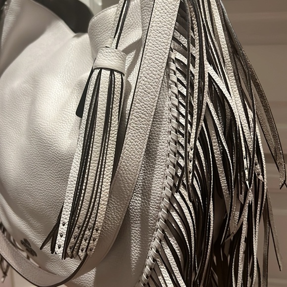 **RARE** Ivory Coach Fringed Nomad Hobo - Picture 5 of 15